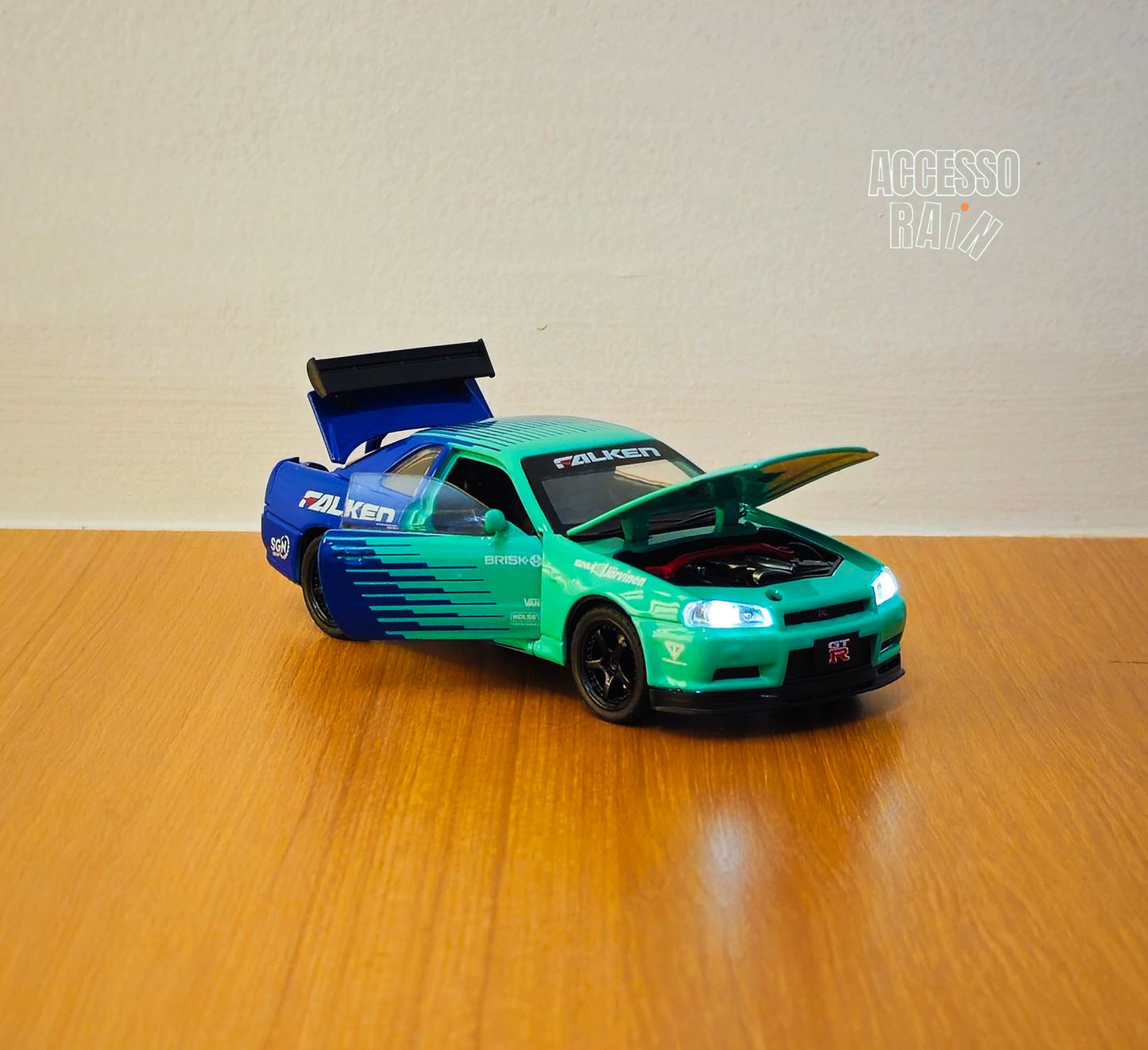 Nissan Skyline GT-R R34 Faliken Diecast 1:32