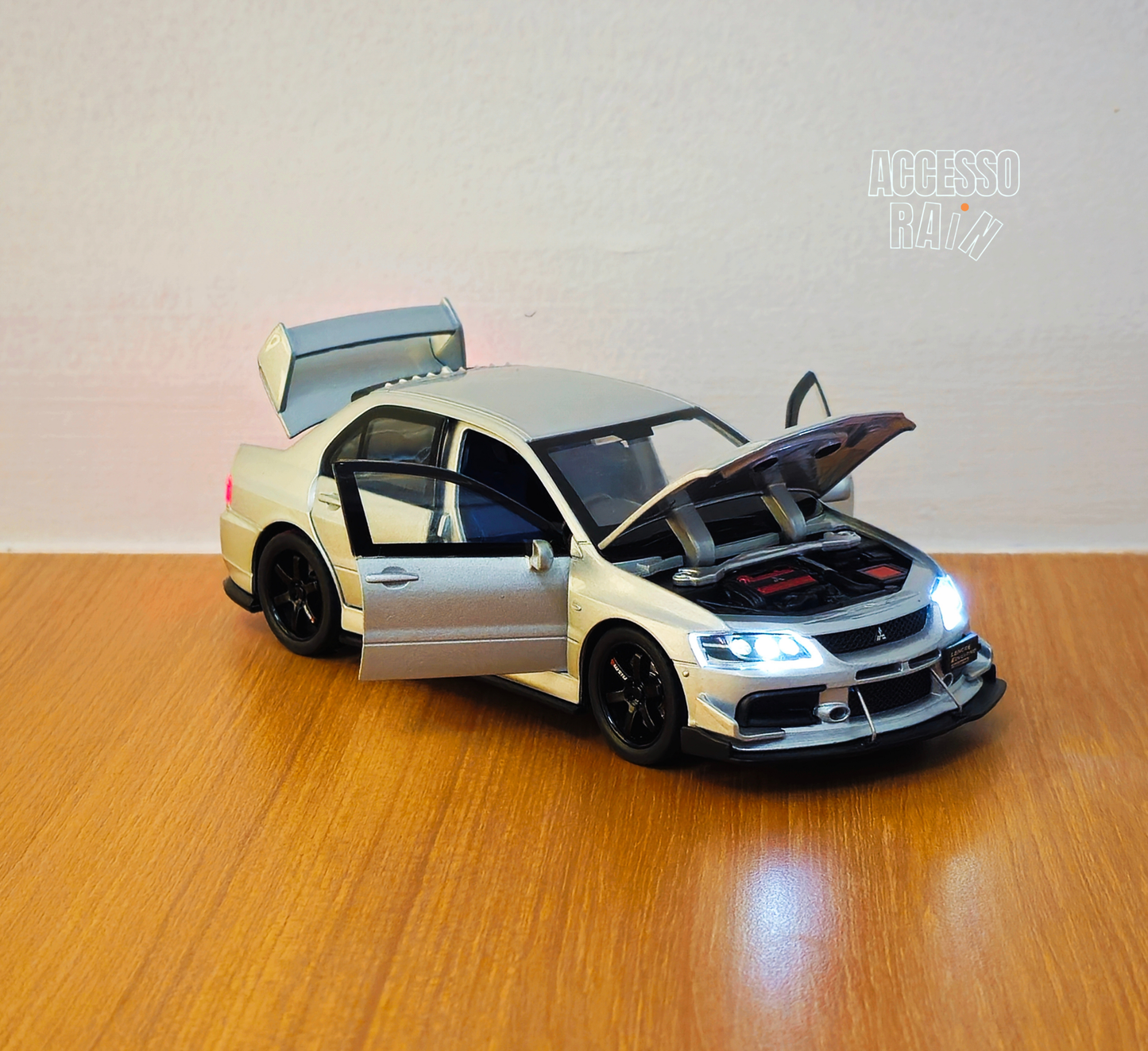 Mitsubishi Lancer Evolution Gray Diecast 1:32