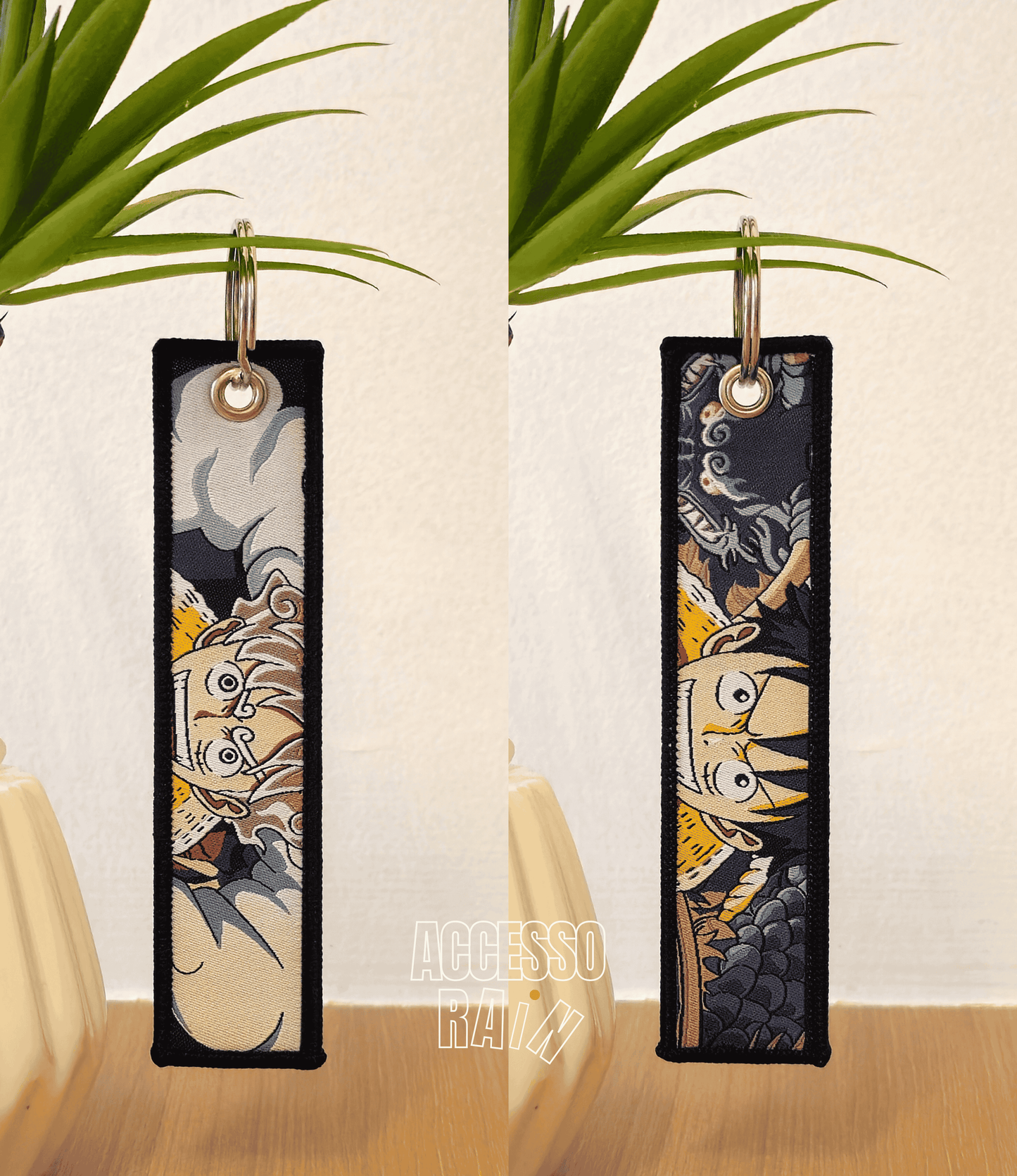 Luffy (Type 2) Flip Side Anime Embroidered Keychain (15 cm)