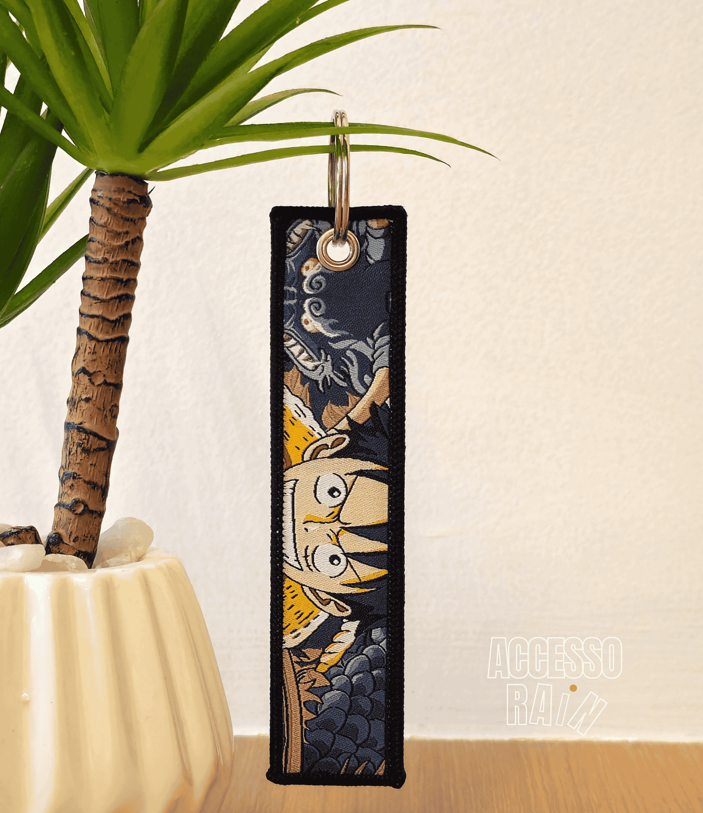 Luffy (Type 2) Flip Side Anime Embroidered Keychain (15 cm)