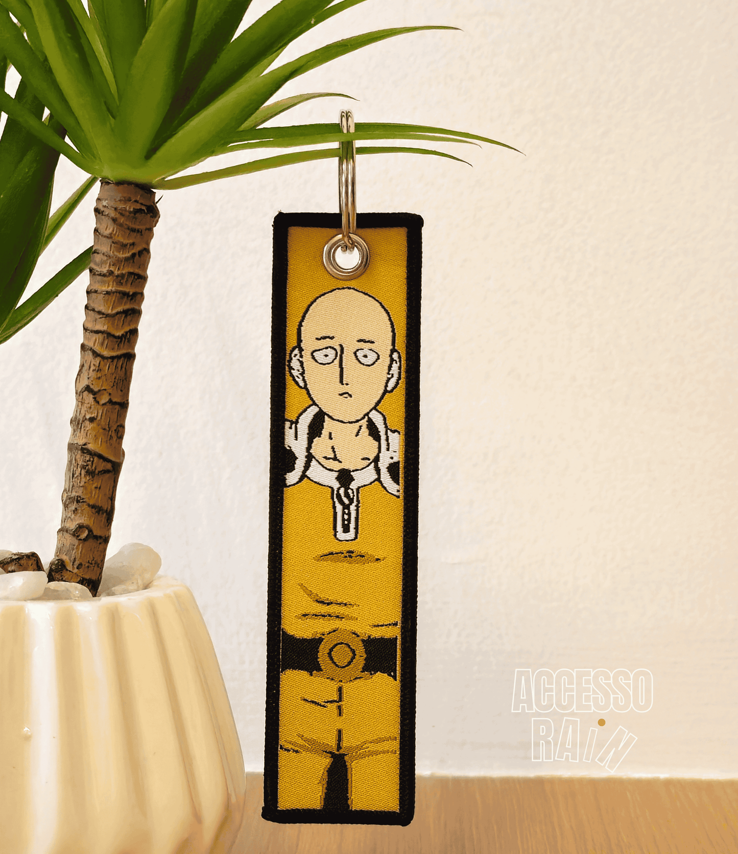 Saitama Flip Side Anime Embroidered Keychain (15 cm)