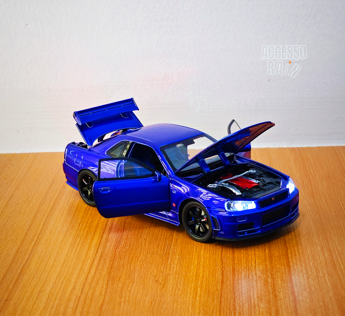 Nissan Skyline GT-R R34 Bayside Blue Diecast 1:32
