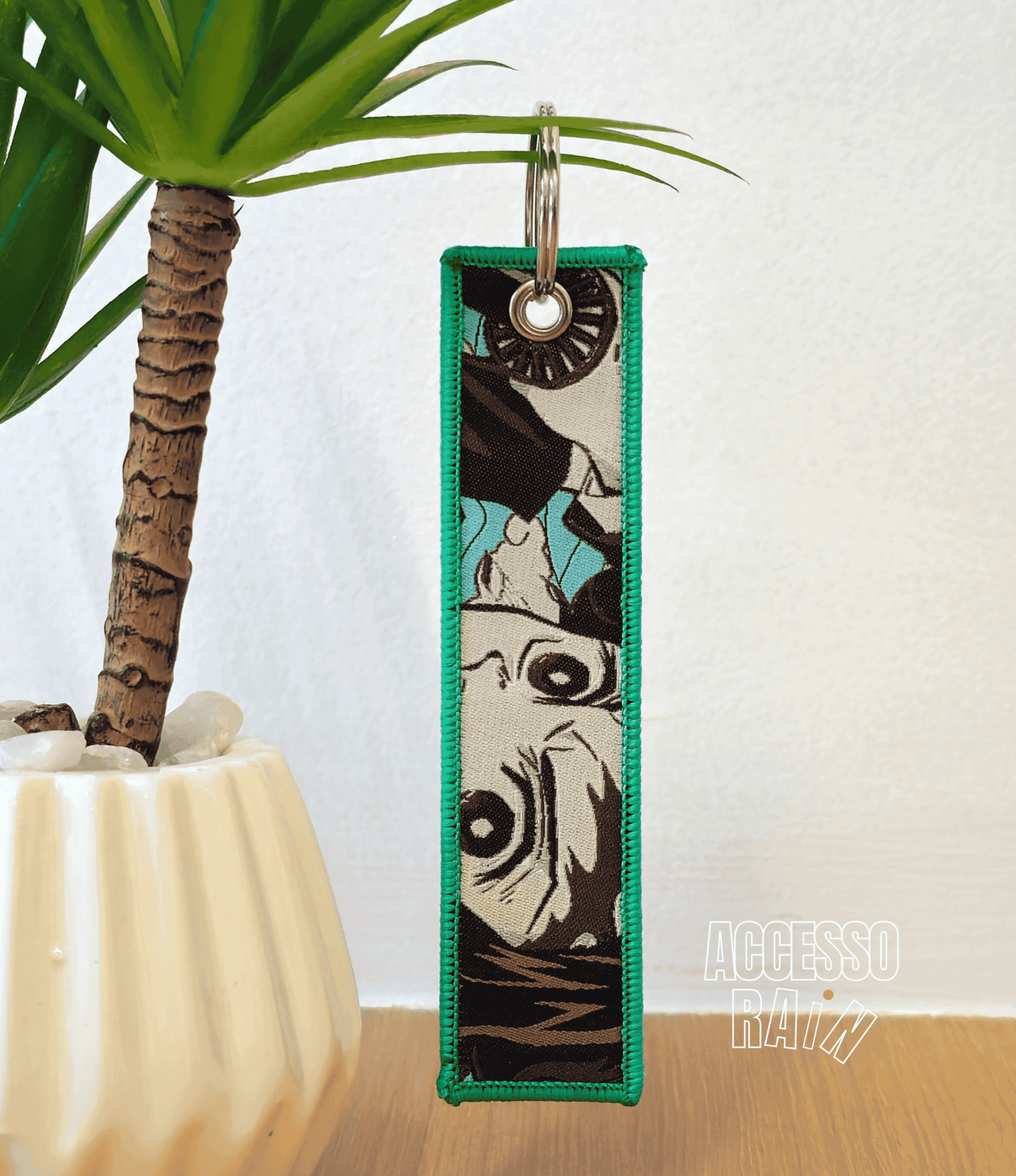 Tanjiro (Type 2) Flip Side Anime Embroidered Keychain (15 cm)