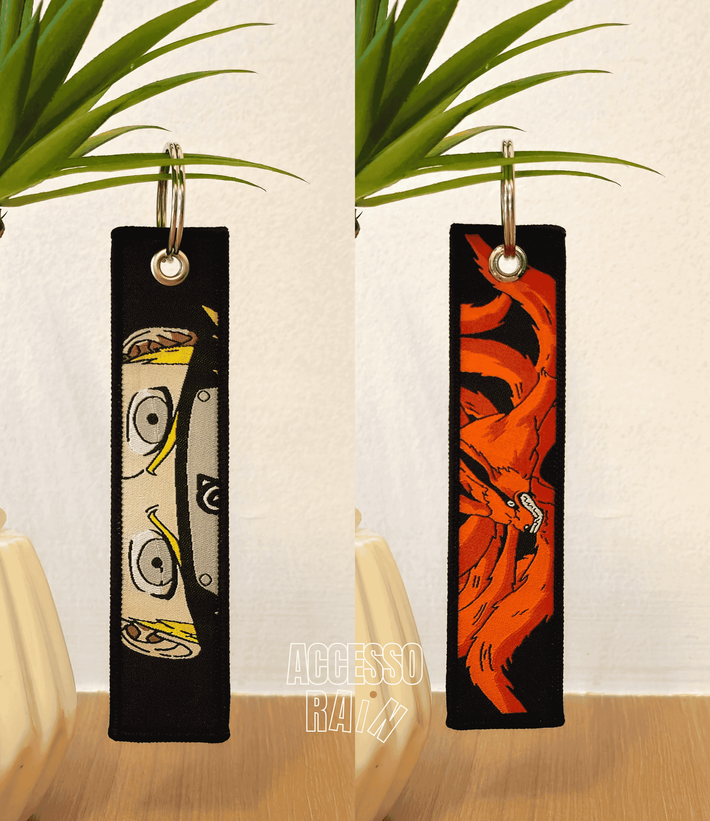 Naruto Flip Side Anime Embroidered Keychain (15 cm)