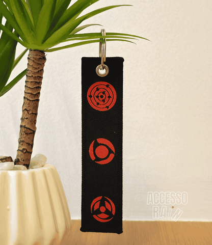 Naruto Sharingan Flip Side Anime Embroidered Keychain (15 cm)
