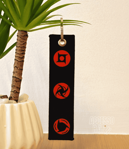 Naruto Sharingan Flip Side Anime Embroidered Keychain (15 cm)