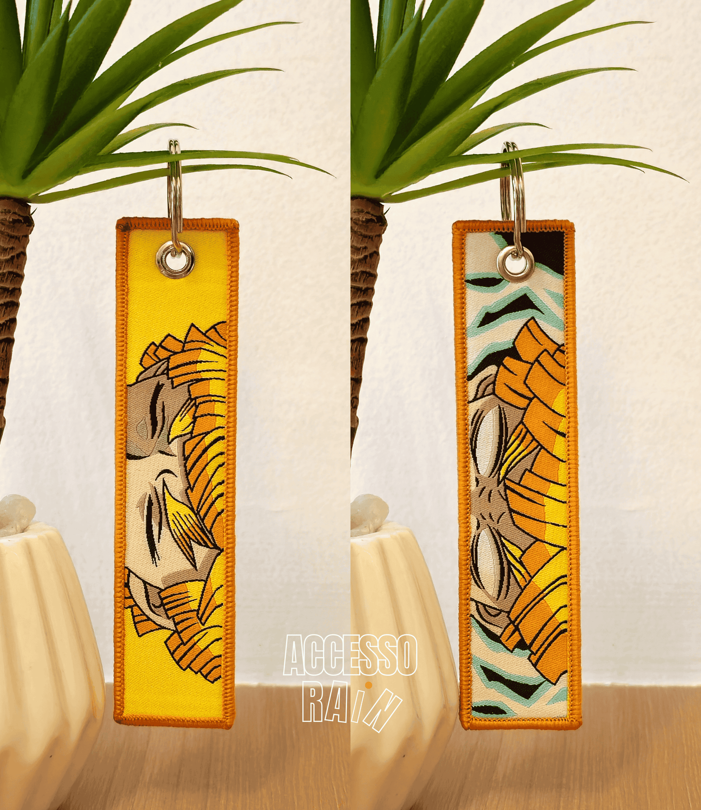 Zenitsu (Type 2) Flip Side Anime Embroidered Keychain (15 cm)