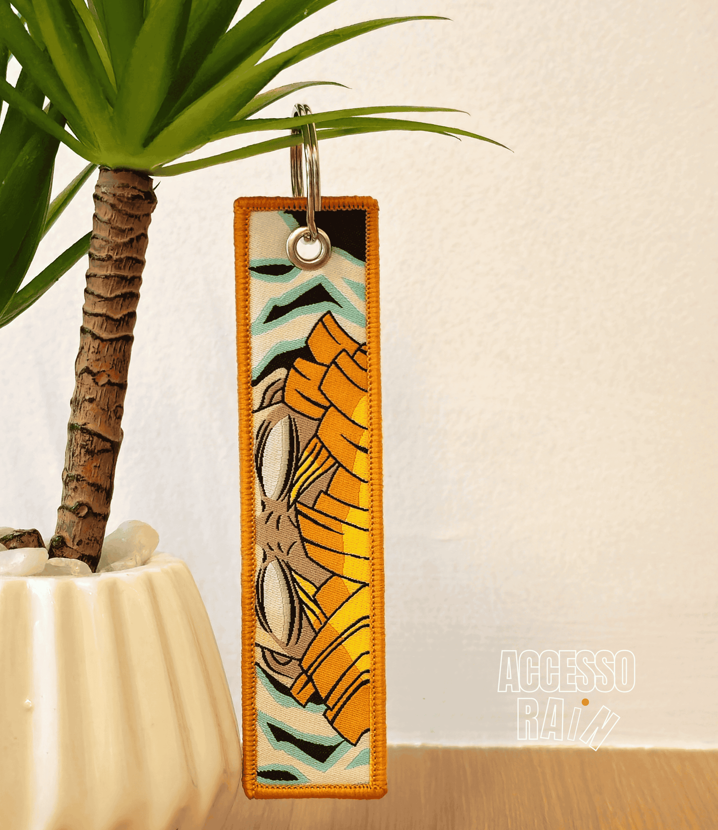 Zenitsu (Type 2) Flip Side Anime Embroidered Keychain (15 cm)