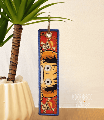 Luffy (Type 4) Flip Side Anime Embroidered Keychain (15 cm)