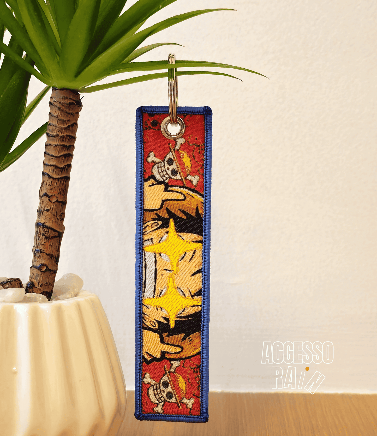 Luffy (Type 4) Flip Side Anime Embroidered Keychain (15 cm)