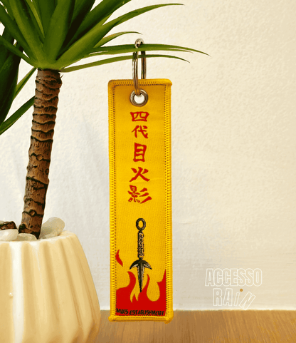 Minato Namikaze Flip Side Anime Embroidered Keychain (15 cm)