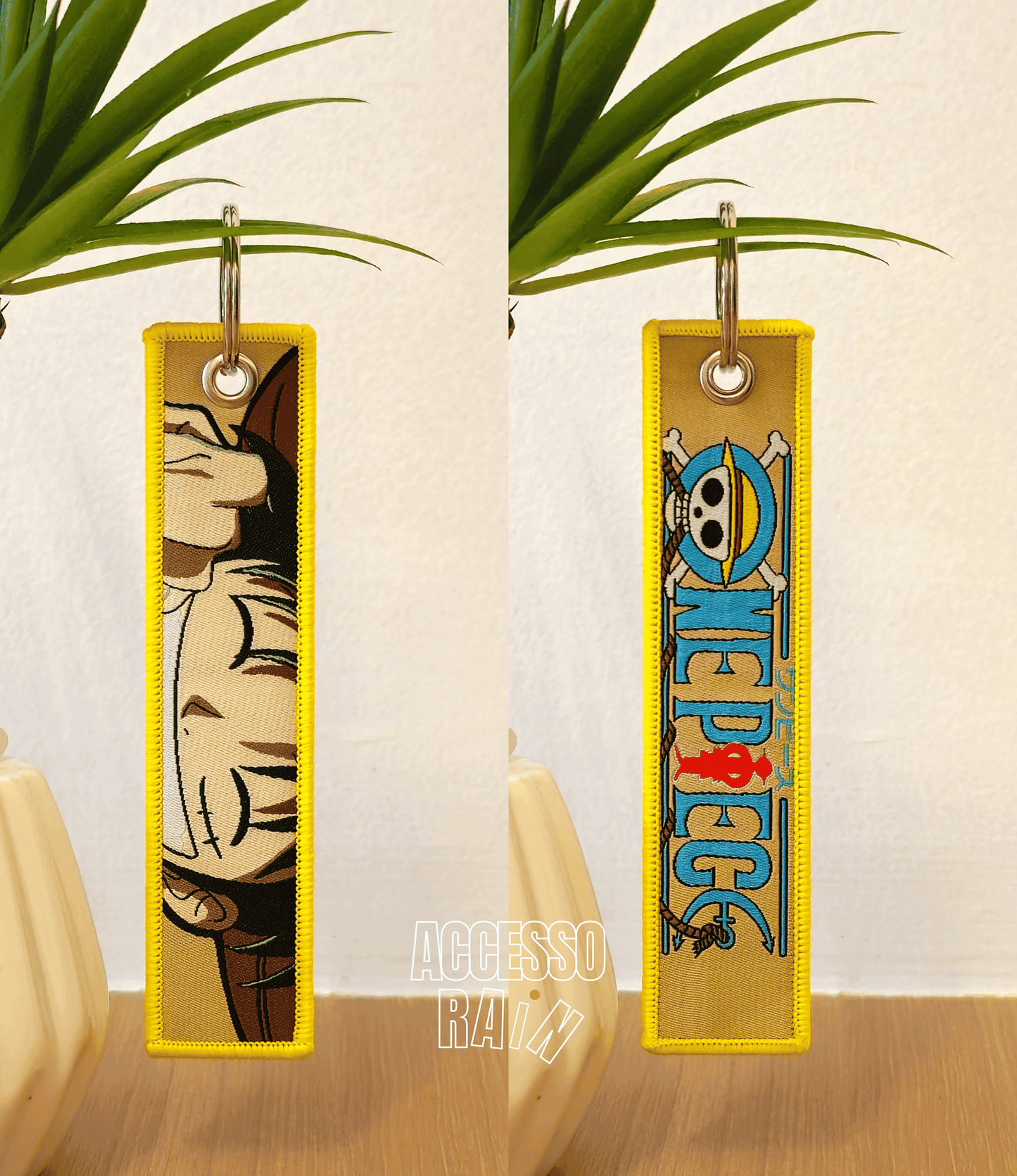 Luffy (Type 3) Flip Side Anime Embroidered Keychain (15 cm)