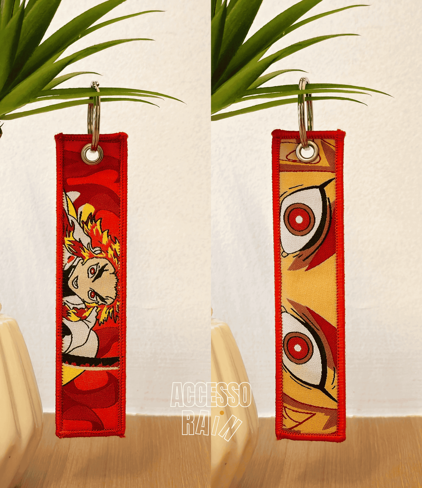 Rengoku (Type 2) Flip Side Anime Embroidered Keychain (15 cm)