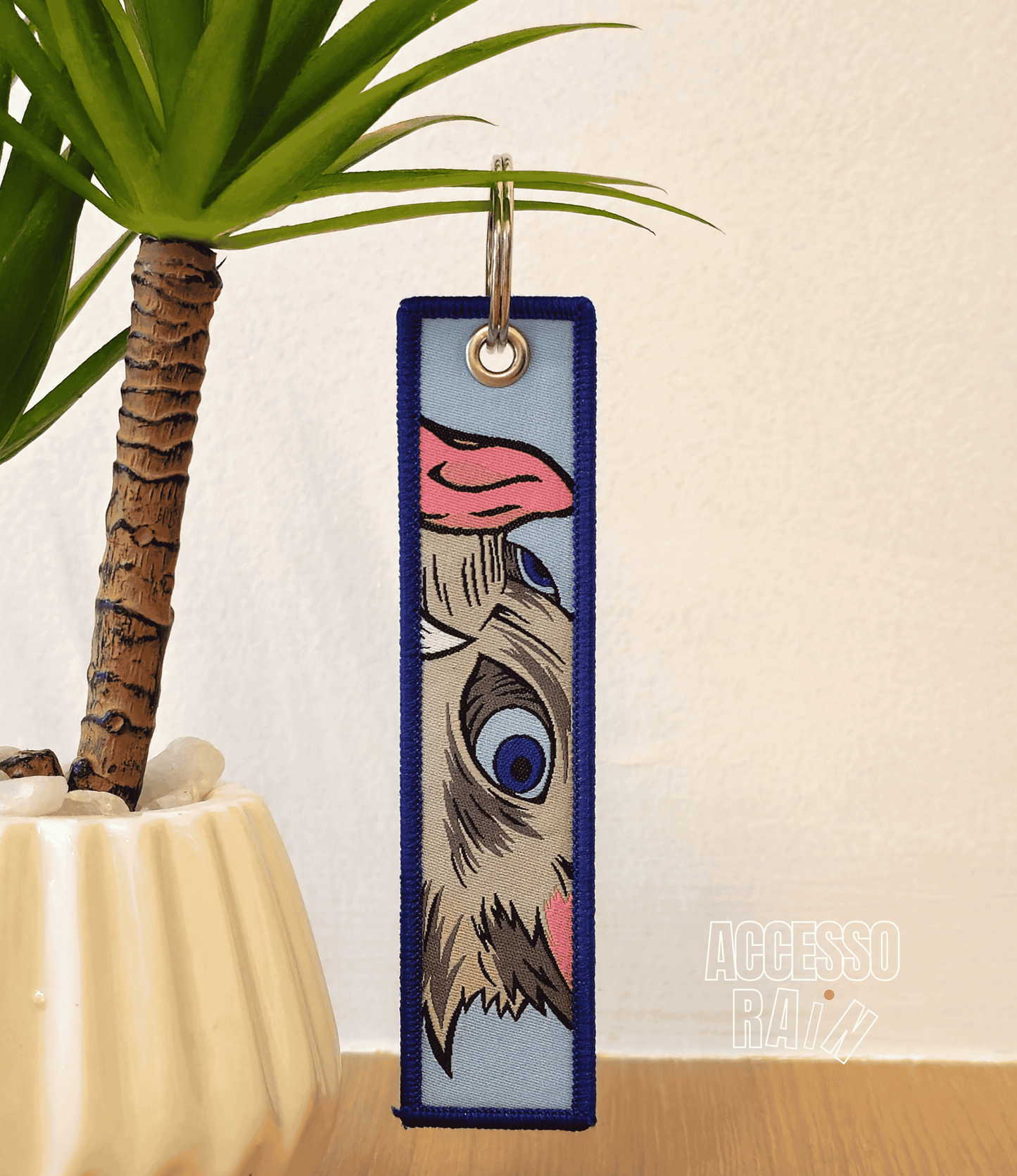 Inosuke Flip Side Anime Embroidered Keychain (15 cm)