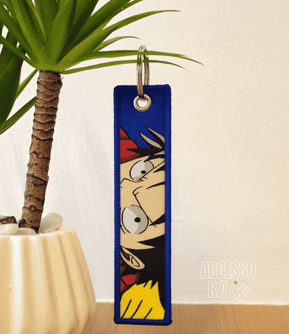 Luffy Flip Side Anime Embroidered Keychain (15 cm)