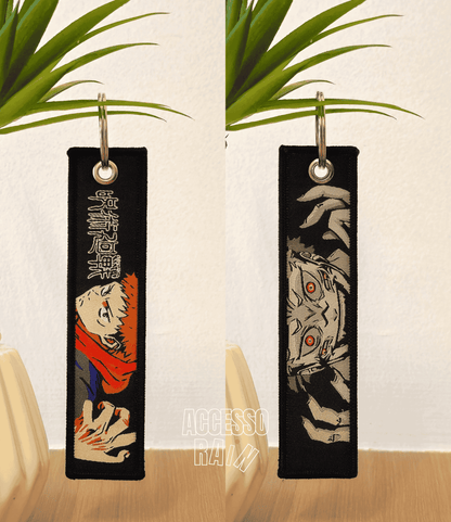 Yuji Itadori Flip Side Anime Embroidered Keychain (15 cm)