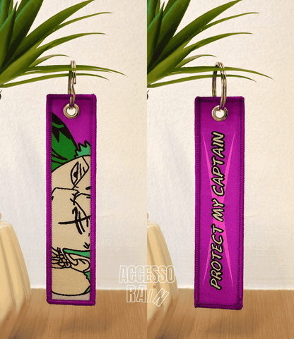 Zoro Flip Side Anime Embroidered Keychain (15 cm)