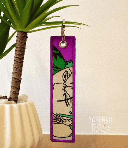 Zoro Flip Side Anime Embroidered Keychain (15 cm)