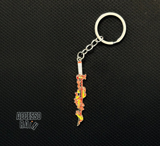 Kyojuro Rengoku Sword – Premium Anime Metal Keychain